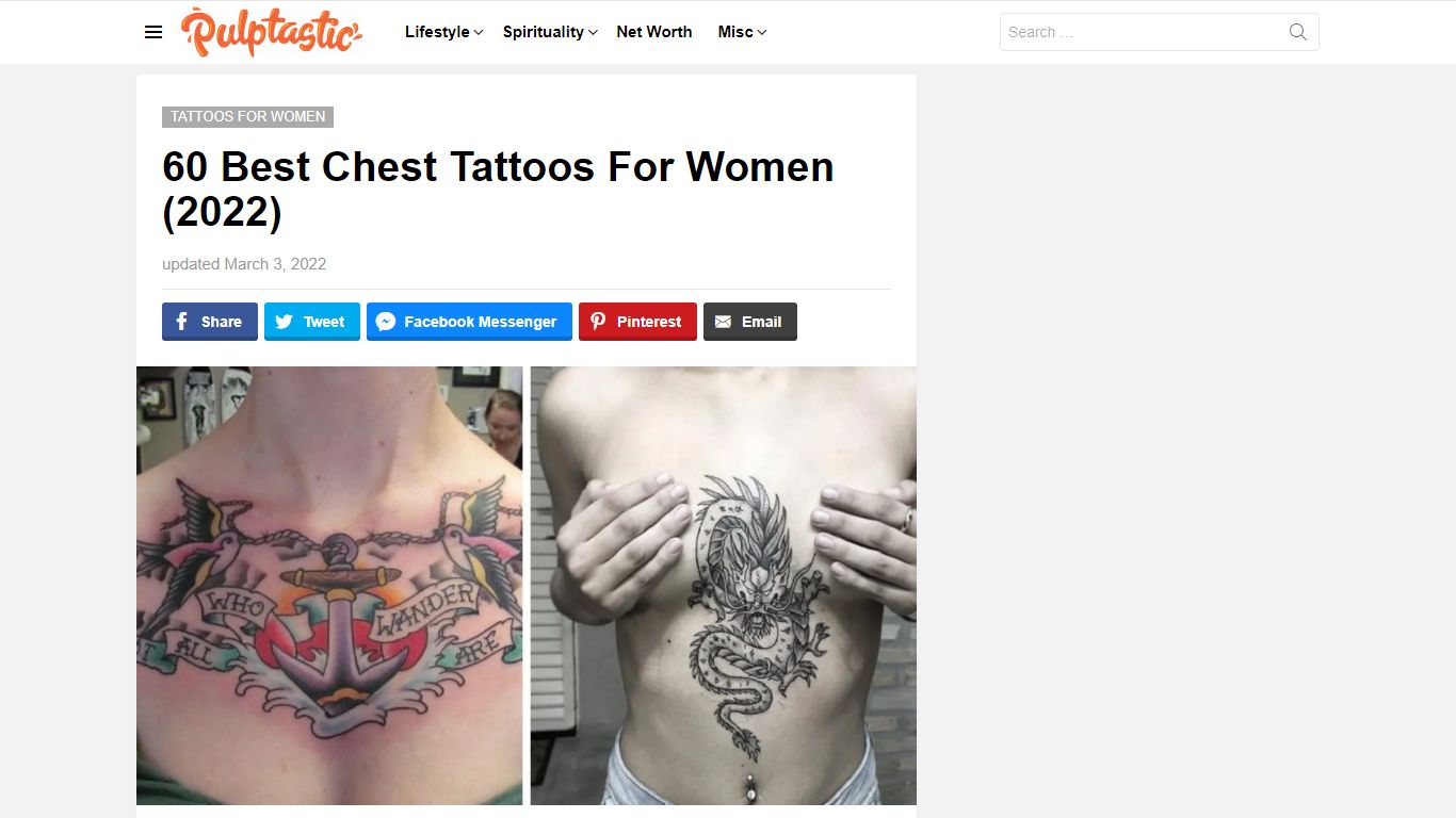 60 Best Chest Tattoos For Women (2022) - Pulptastic