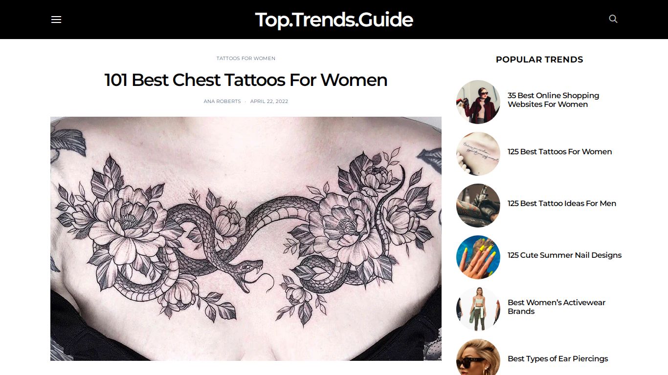 101 Best Chest Tattoos For Women (2022 Guide) - Top Trends Guide
