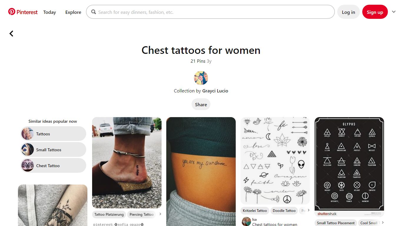 21 Chest tattoos for women ideas - Pinterest